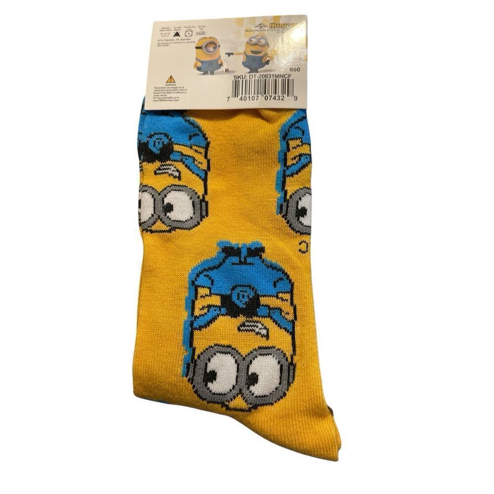Minions Novelty Crew Socks Men’s Size 6-12 NEW
